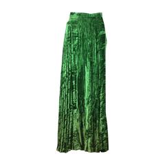 Yves Saint Laurent Rive Gauche Panne Velvet Maxi Skirt