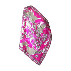 Vintage Emilio Pucci Hot Pink Floral Scarf