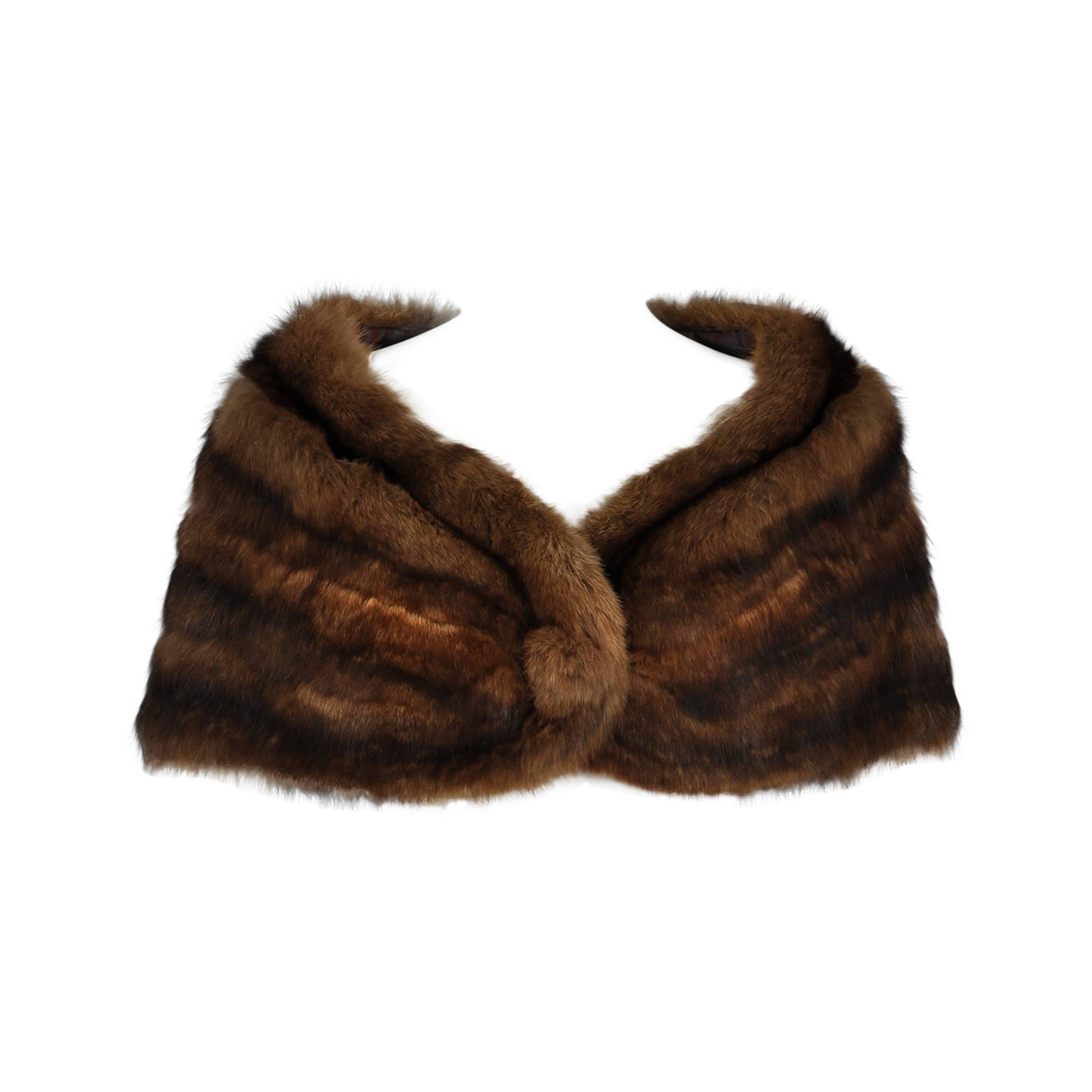 Gorgeous 1950's Russian Sable Fur Stole For Sale