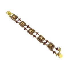 1960s Resin Bracelet with glass beads by French Jeweler Henry Perichon aka Henry 3
