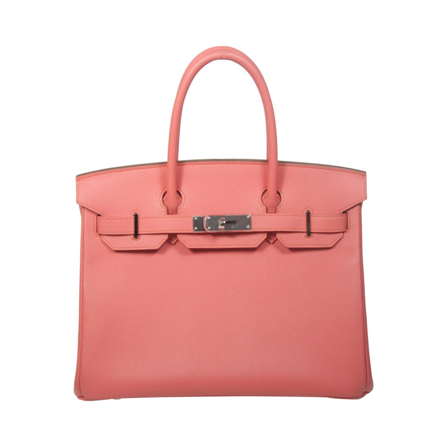 HERMES Birkin 30 Bag Rose Jaipur Pink Clemence Palladium For Sale ...