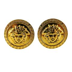 Gianni Versace Vintage Unworn Medusa Clip-On Earrings