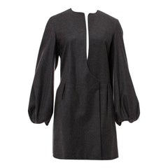 Yves Saint Laurent - Neuf  F/W 2007 Runway - Robe manteau manteau en laine et cachemire Taille 36