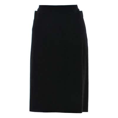 Vintage 1990s GIANNI VERSACE Black Quilted Leather Skirt For Sale at ...