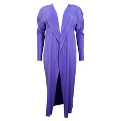 Issey Miyake Pleats Please Periwinkle Coat