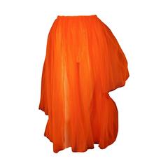 2007 Red Tulle Cutout Comme Des Garcons Skirt