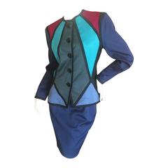 Yves Saint Laurent Rive Gauche Color Block Suit