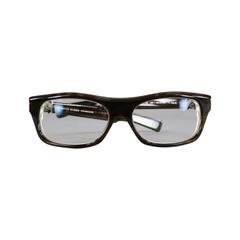 CHROME HEARTS Brown Acetate Sterling Silver Frames T NUC