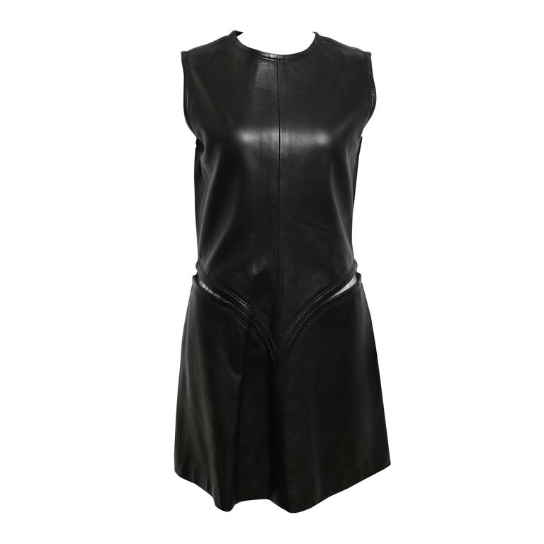 Gianni Versace Cutout Black Leather Dress For Sale at 1stDibs | versace ...