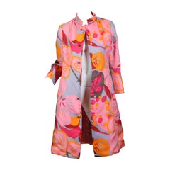 1960s Bill Blass Floral Coat