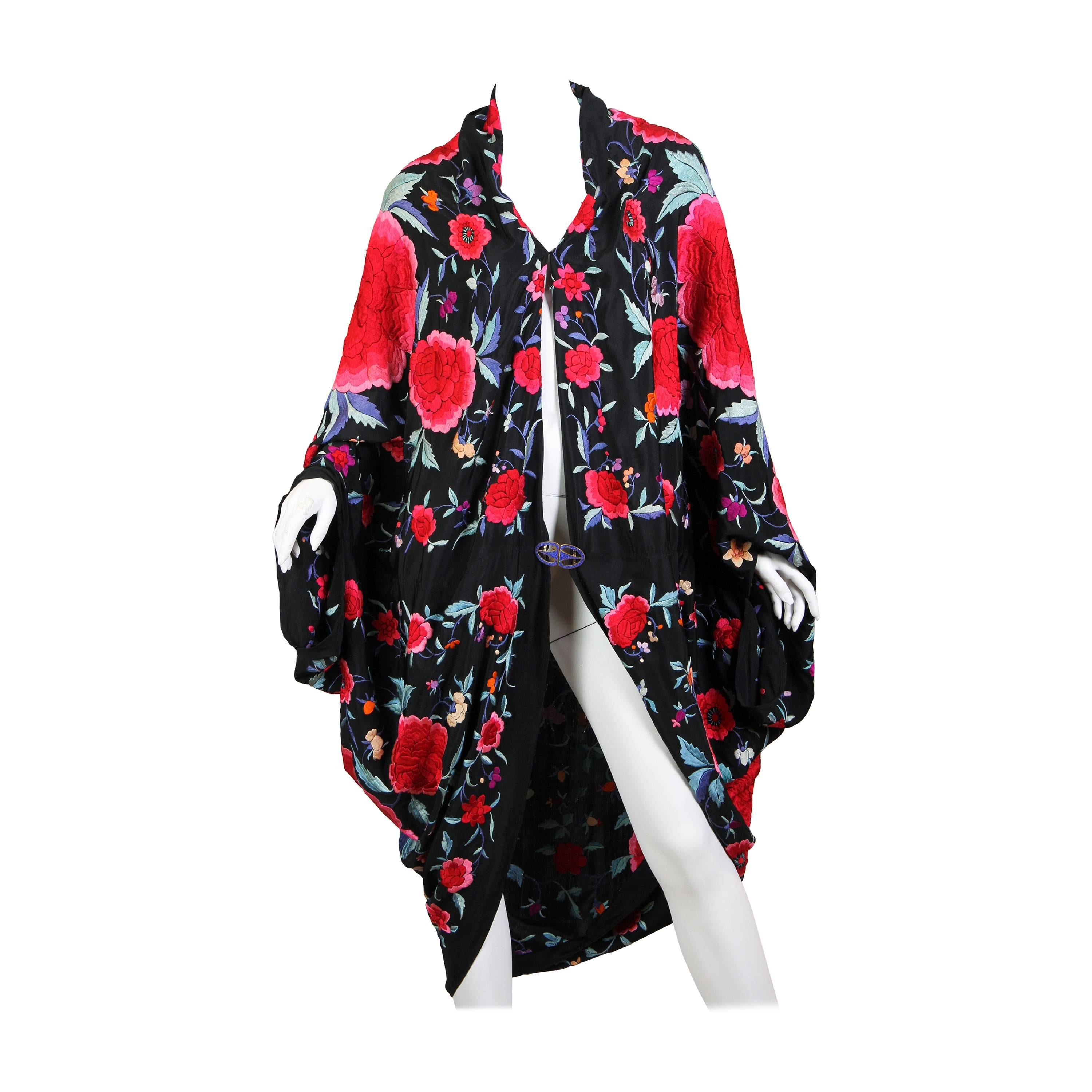 Chinese Embroidered Silk Cocoon Coat