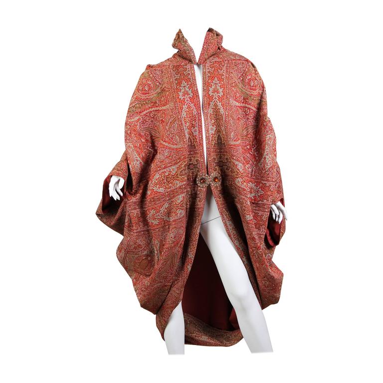 Victorian Paisley Cocoon Coat at 1stDibs