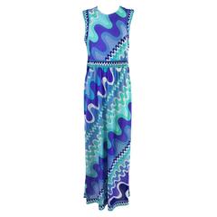 Pucci for EPFR vibrant jigsaw print nylon at home gown 1960s