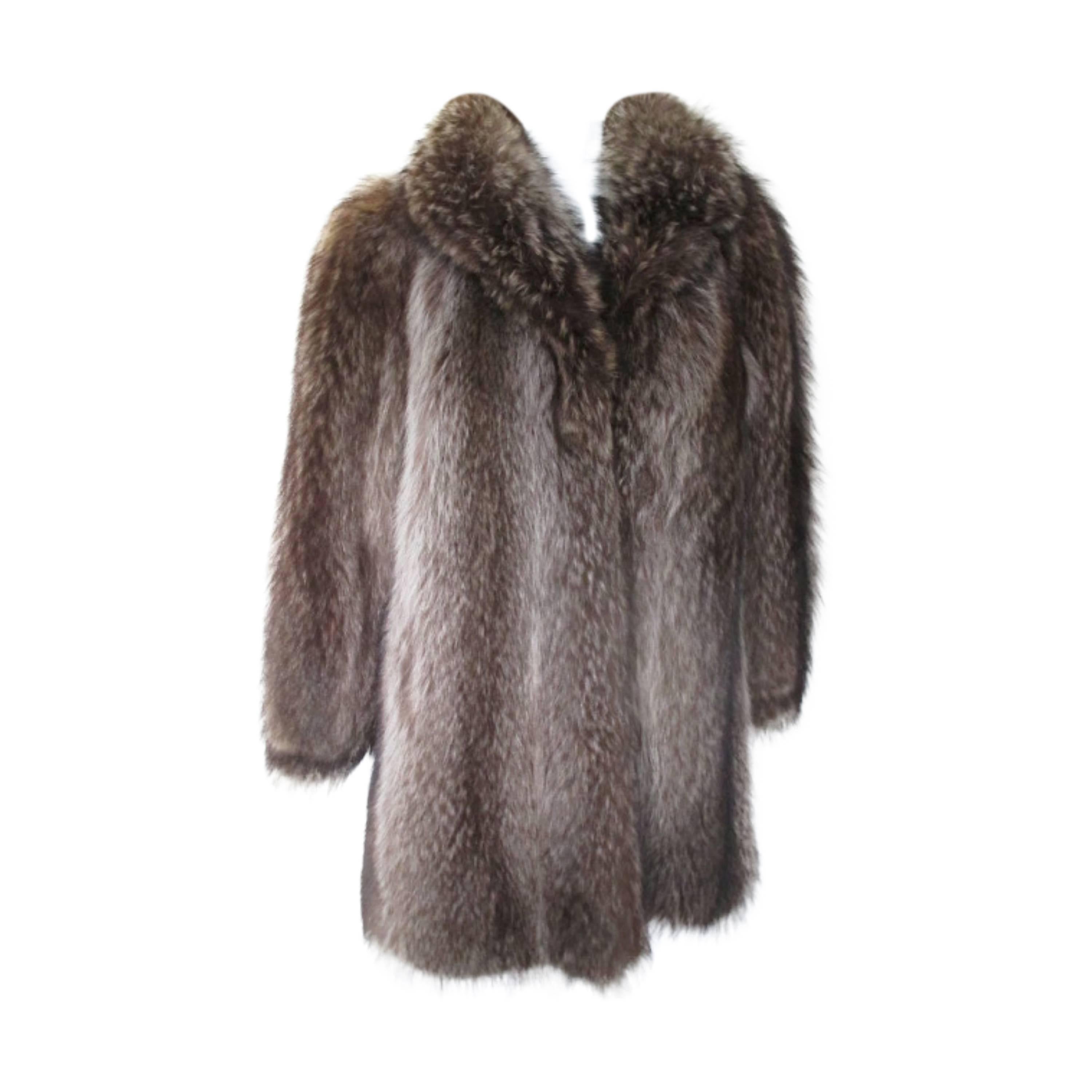 Raccoon Three-Quarter Length Fur Coat