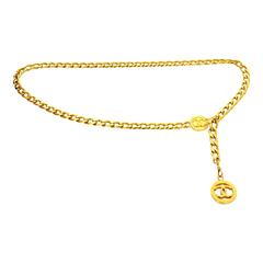 Chanel Vintage Gold Chain Link Medallion Belt