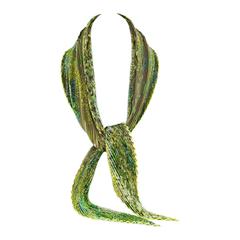 Hermes "Offrandes D'un Jour" Silk Pleated According Scarf