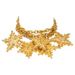 Vintage Escada Gold Nautical Star Necklace 