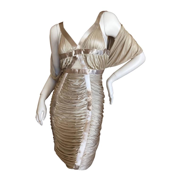Yves Saint Laurent by Tom Ford Silver Dress Spring 2003 at 1stdibs