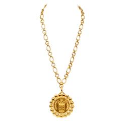 Chanel Royal Seal Medallion Necklace 