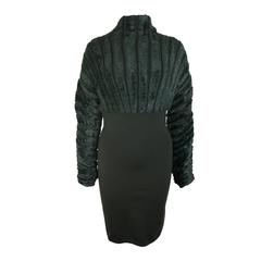 Alaia Green Chenille Dress 10