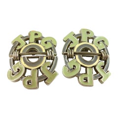 Jean Paul Gaultier Vintage Oversized Signature Clip-On Earrings