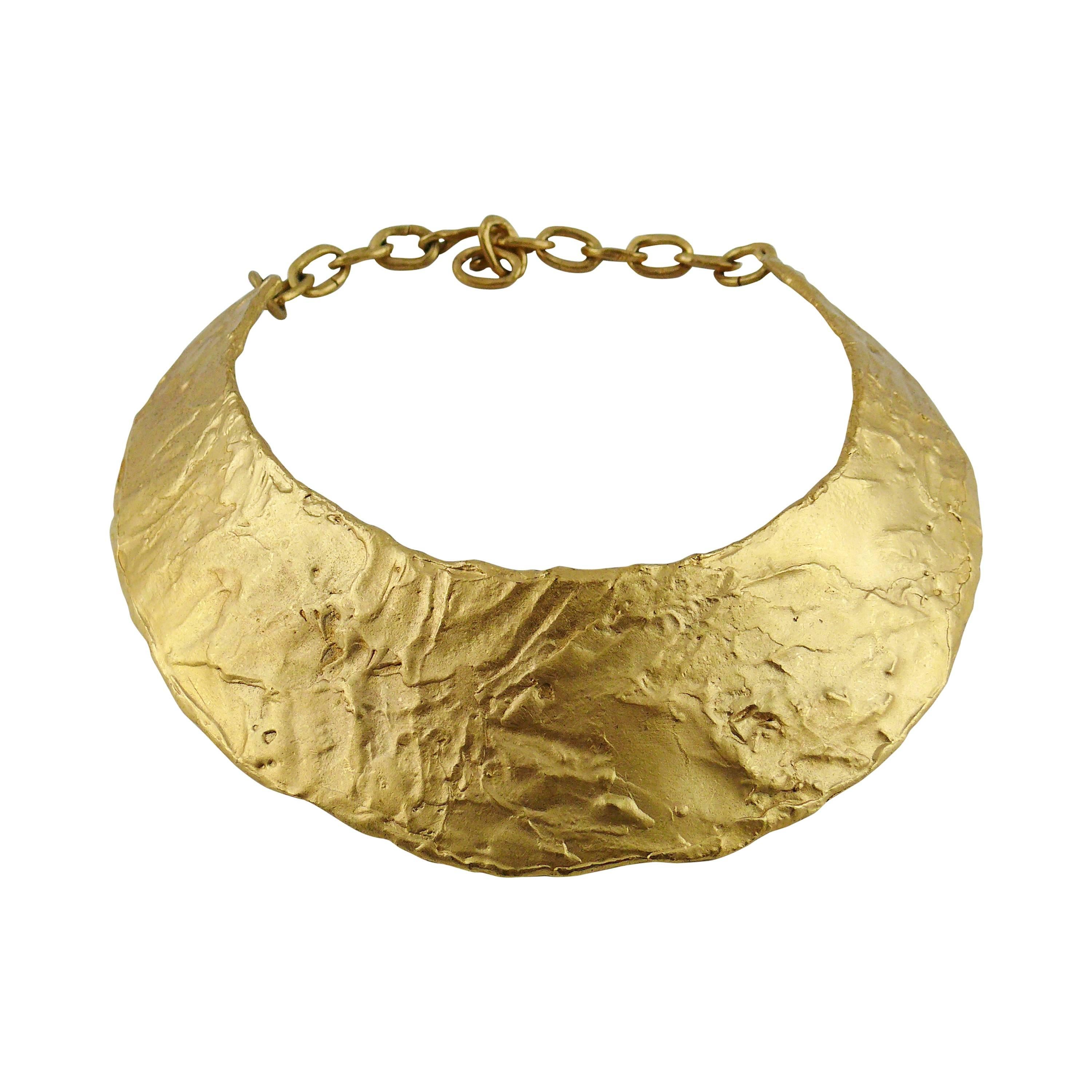 Biche de Bere Paris Vintage Brutalist Collar Necklace For Sale