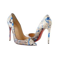 CHRISTIAN LOUBOUTIN Shoe Python Graffiti Pigalle 115mm 35 / 5 New 4