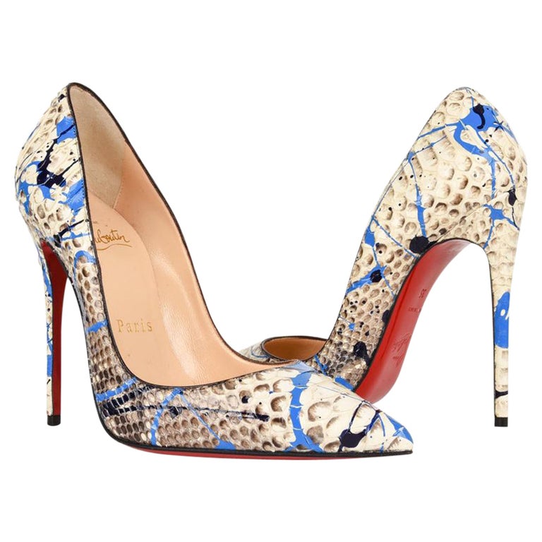 Christian Louboutin Shoe Python Graffiti Pigalle 115mm 35 New - Main Image