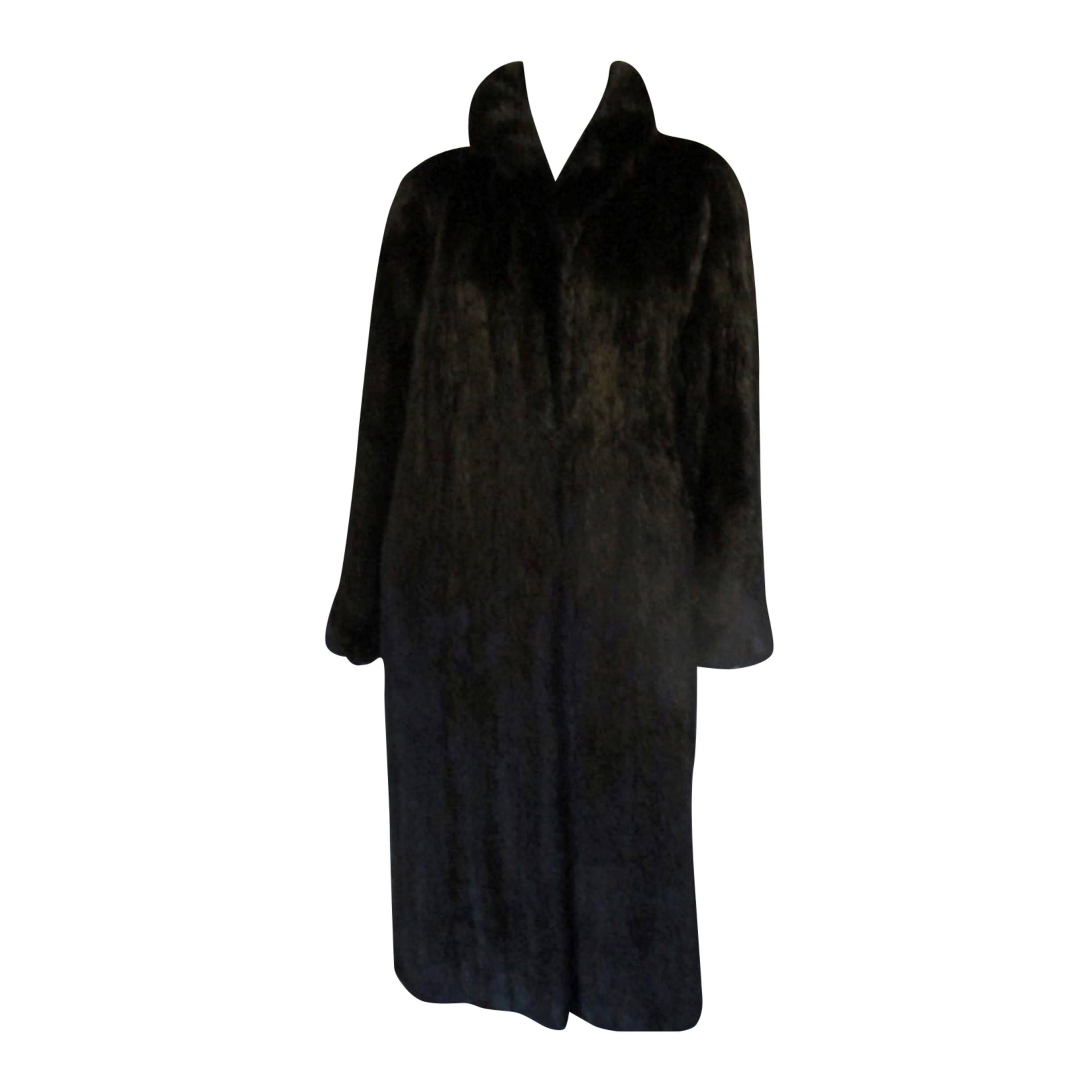 beautiful black diamond mink fur coat