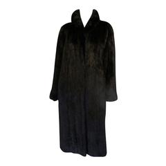beau manteau de fourrure de vison diamant noir