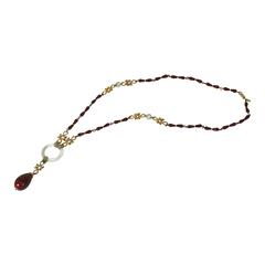 Lanvin Deco Style Pendant Necklace