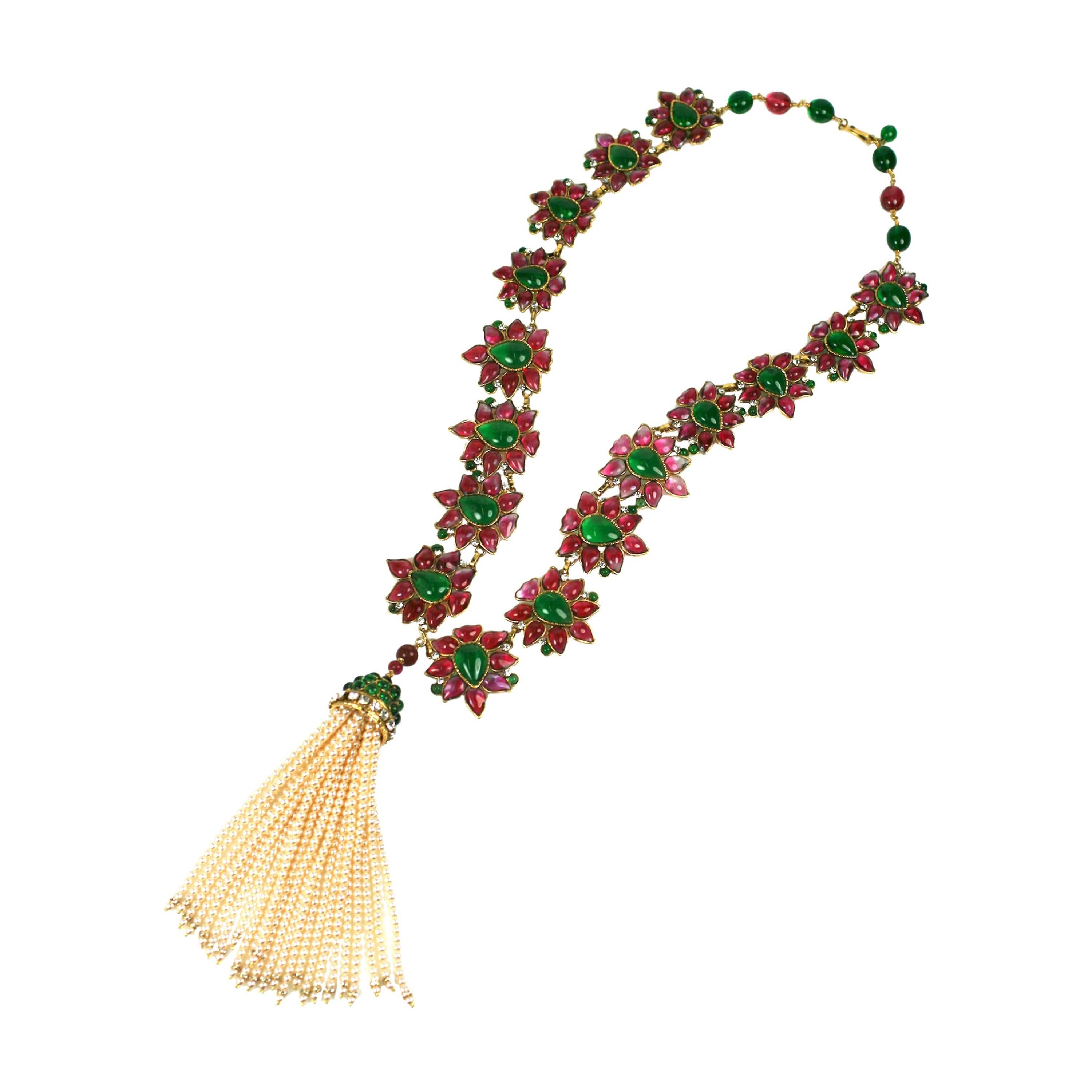 Massive and Important Moghul Style Necklace by Maison Gripoix For Chanel For Sale