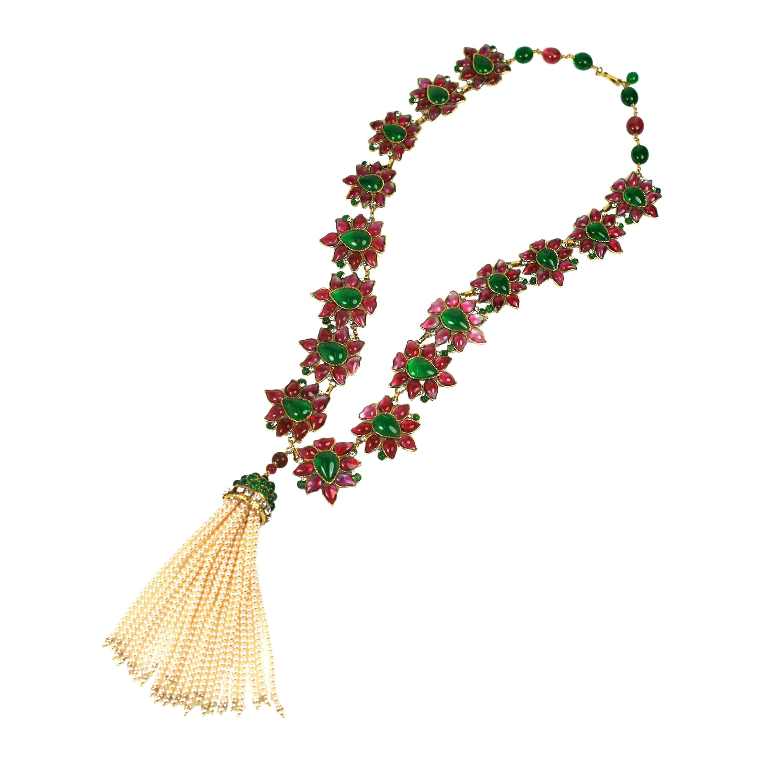 Massive and Important Moghul Style Necklace by Maison Gripoix For Chanel For Sale