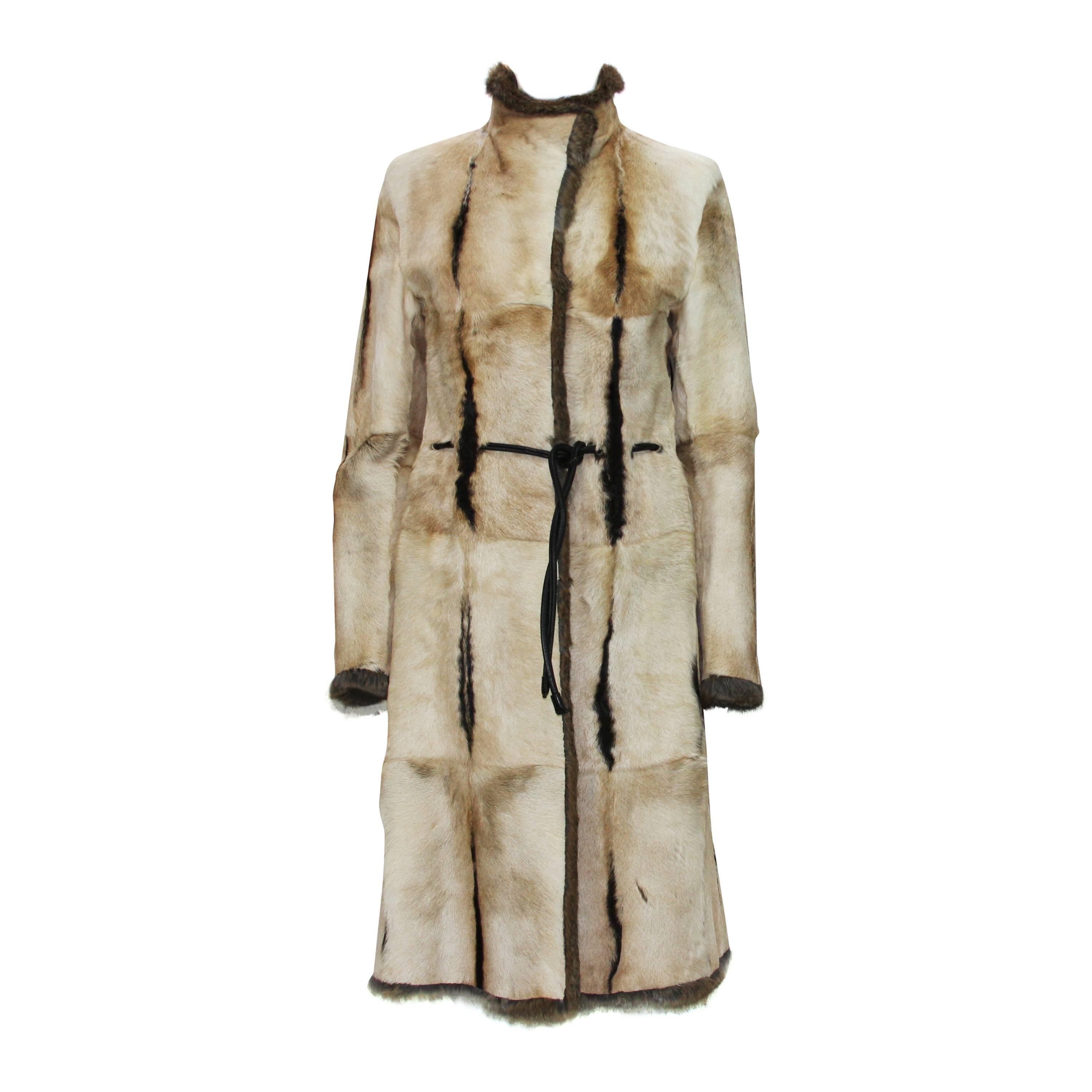Tom Ford for Gucci Reversible Fur Beige Coat