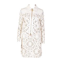 Versace leather skirt suit 4