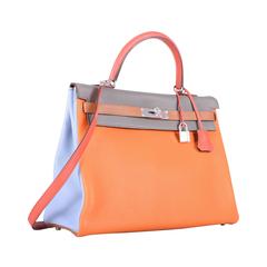 HERMES KELLY BAG 35cm 6 COLOR HARLEQUIN ARLEQUIN JaneFinds