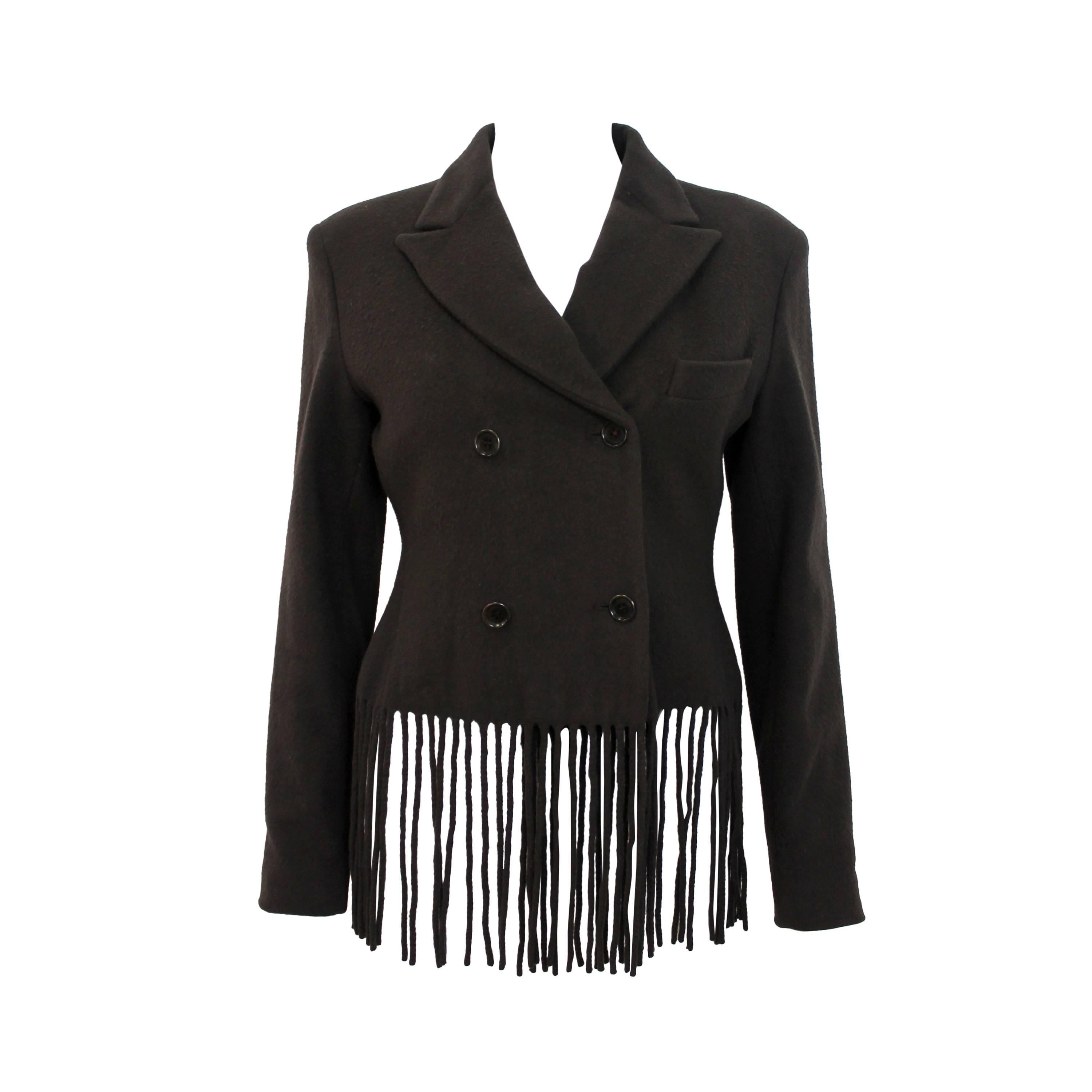 1980's Helmut Lang Fringe Wool Jacket