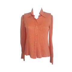 1990s Valentino peach shirt 100% Silk