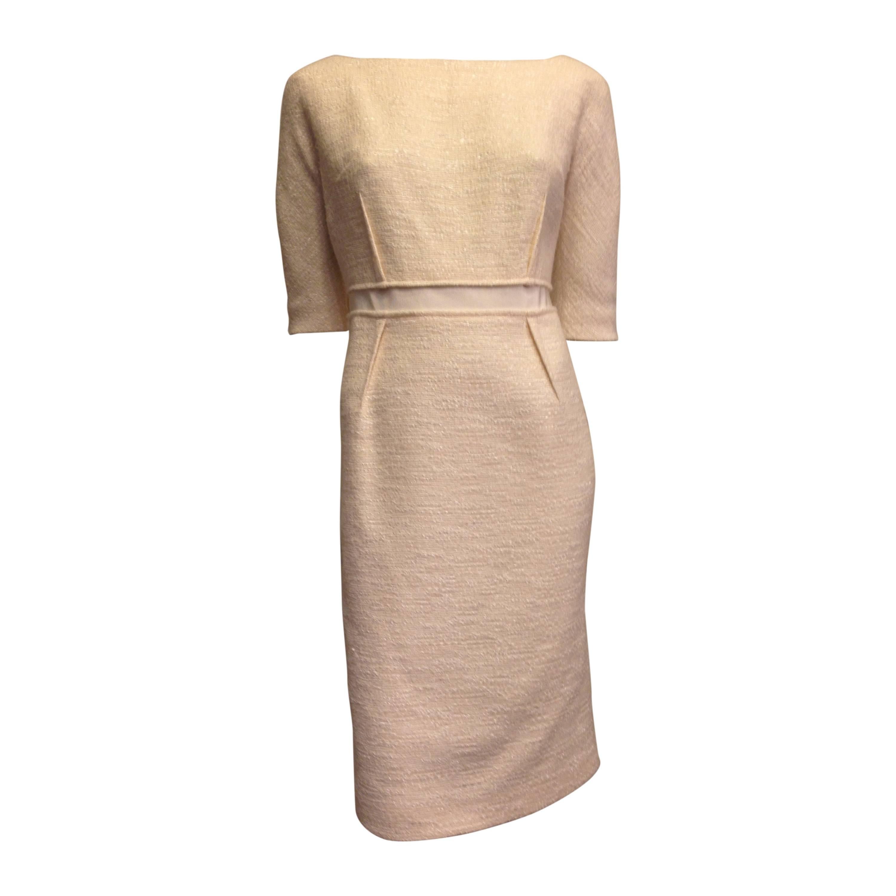 Giambattista Valli Cream Tweed Dress