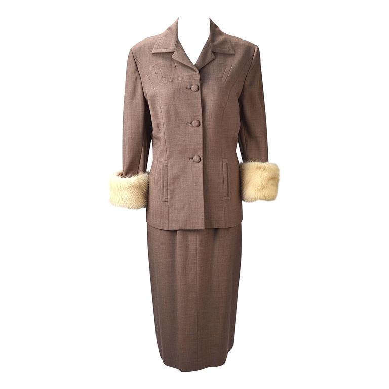 1950s Neiman Marcus Gabardine Tailored 