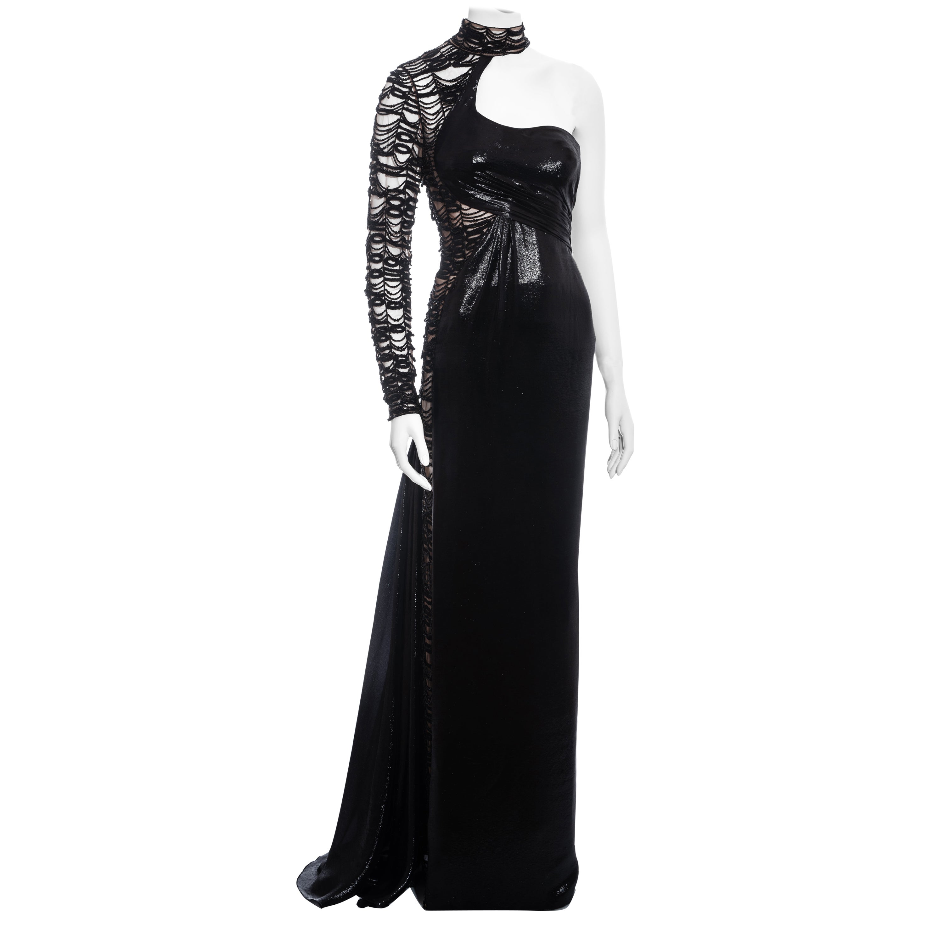 black versace gown