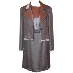 Chanel Eggplant Mohair & Silk Skirt Suit & Top Set - 40 - 1999 10