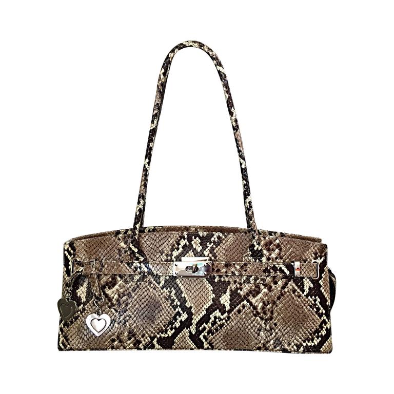 Python Snakeskin Bag Snakeskin Handbag Leather Handbag 