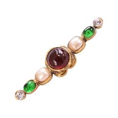 Chanel Gripoix Bar Pin 2