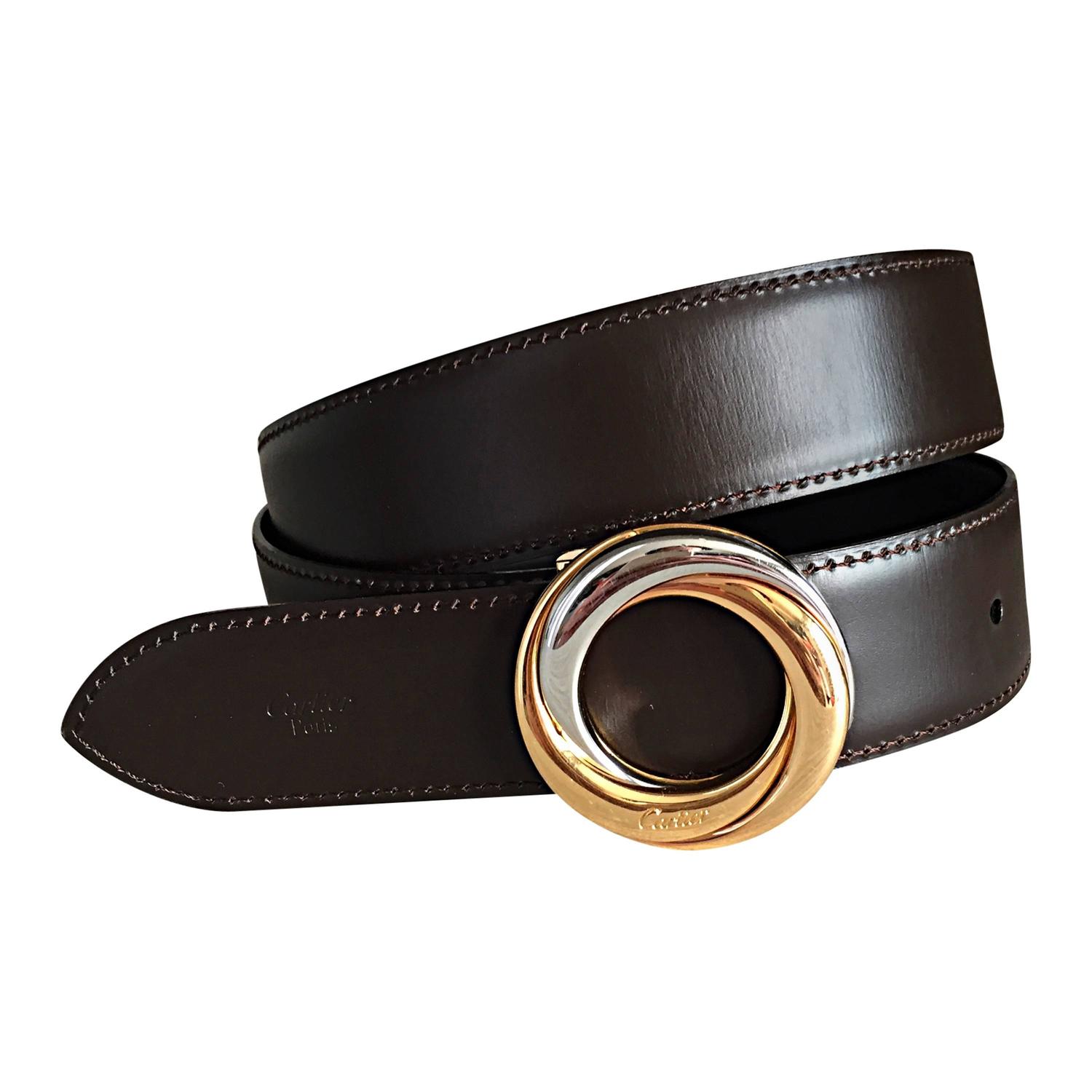 New Cartier Unisex Reversible Belt Brown + Black Two Tone Gold and