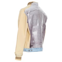 MAISON MARTIN MARGIELA ARTISANAL 1 Tromp Loeil denim print back bomber jacket S