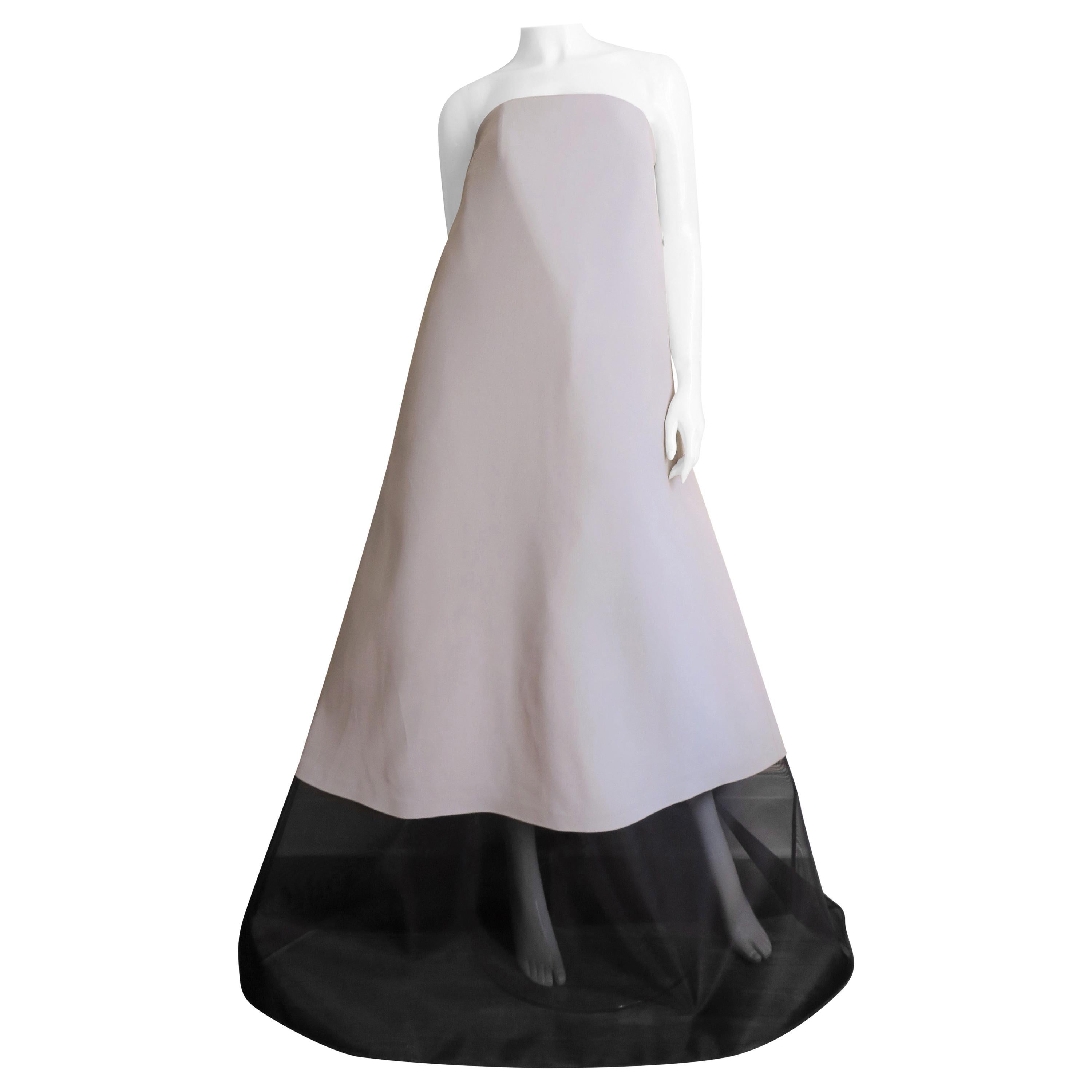 Martin Margiela New Strapless Color Block Dress For Sale