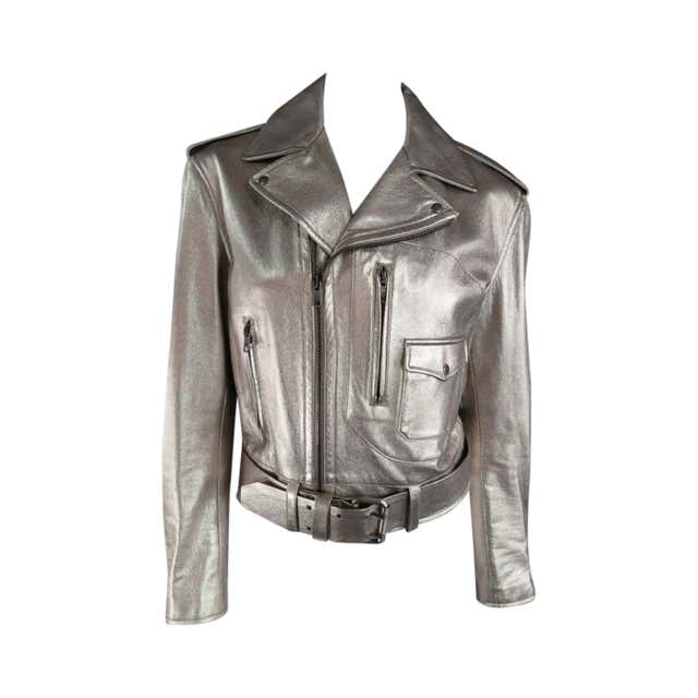 Silver Leather Jackets - 4 For Sale on 1stDibs | silver leather ...