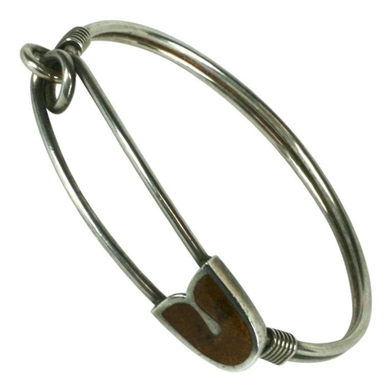 Safety Pin Pave Bracelet