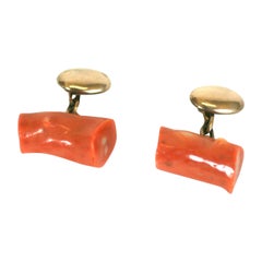 Boutons de manchette Victorian Coral Branch